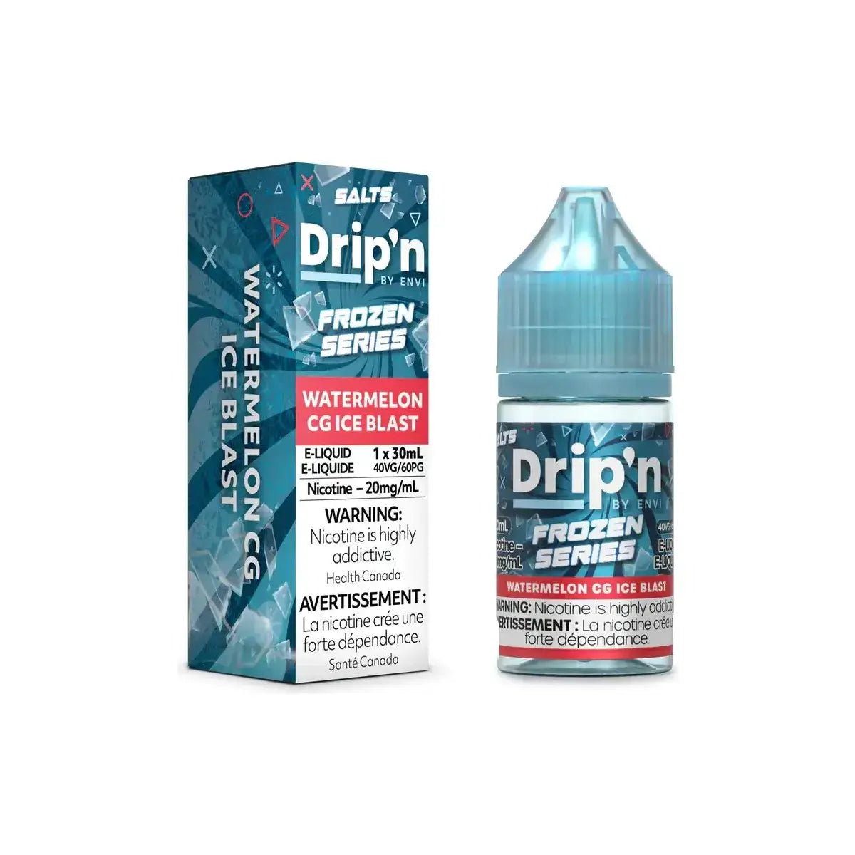Drip'n Frozen - Watermelon CG Ice Blast - 30mL Salt Nic E-Liquid