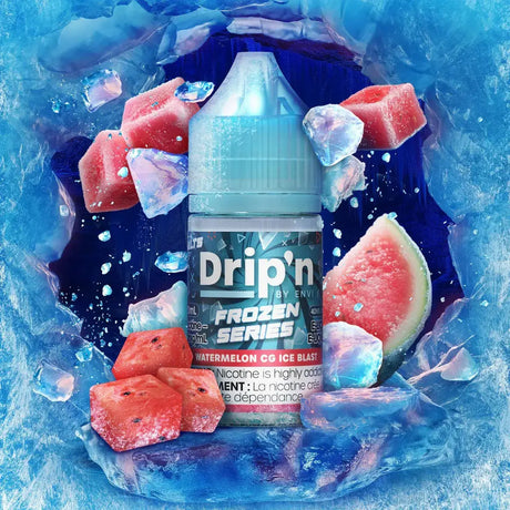 Drip'n Frozen - Watermelon CG Ice Blast - 30mL Salt Nic E-Liquid