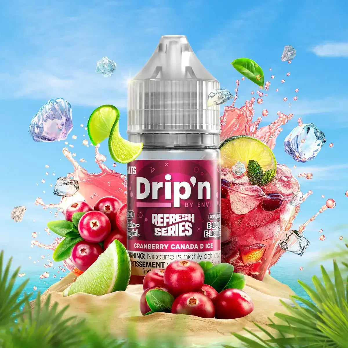Drip'n Refresh - Cranberry Canada D Ice - 30mL Salt Nic E-Liquid