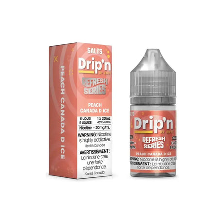 Drip'n Refresh - Peach Canada D Ice - 30mL Salt Nic E-Liquid