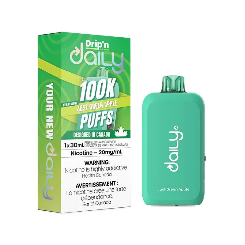 Drip'n by Envi Daily 100K - Green Apple Ice