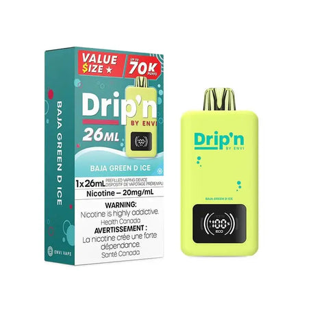 Drip'n 70K - Baja Green D Ice - Disposable Vape - Vapeshop Mania