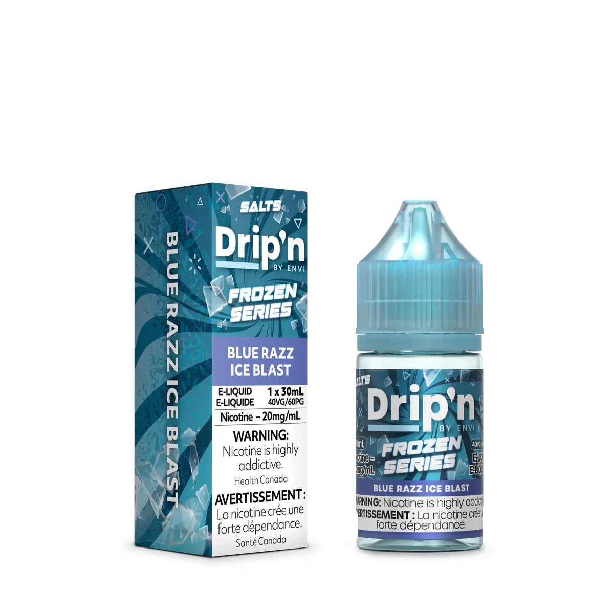 Blue Razz Ice Blast by Drip'n Envi Frozen - Salt Nic Vape Juice - Vapeshop Mania
