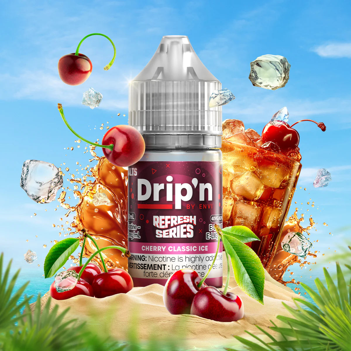 Cherry Classic Ice by Drip'n Envi Refresh - Salt Nic Vape Juice - Vapeshop Mania