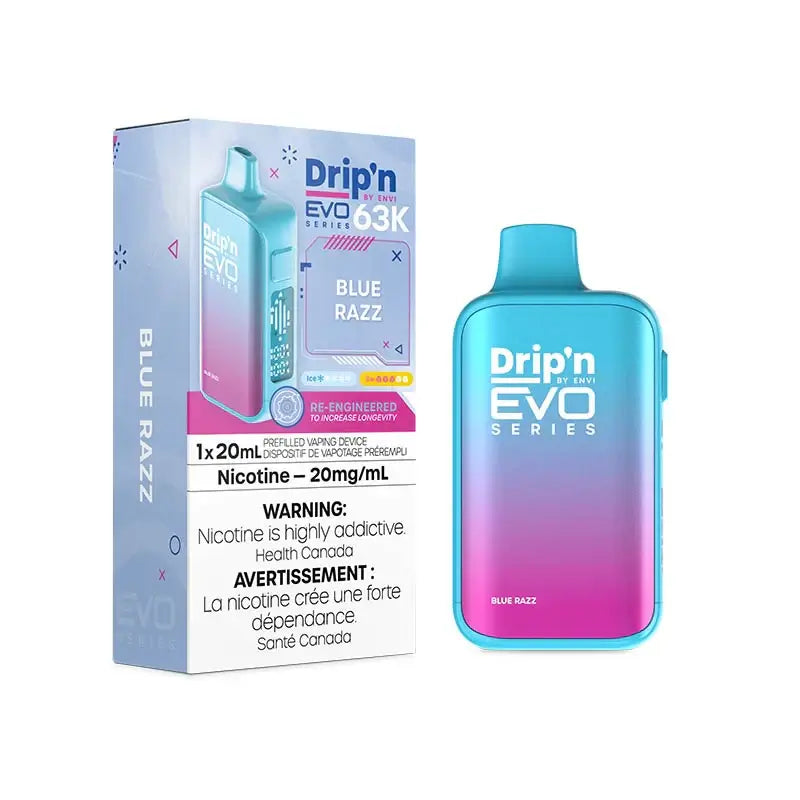 Drip'n EVO 63K - Blue Razz - Vape jetable - Vapeshop Mania