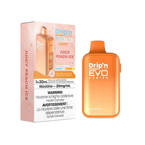 Drip'n EVO 63K - Juicy Peach Ice - Vape jetable - Vapeshop Mania