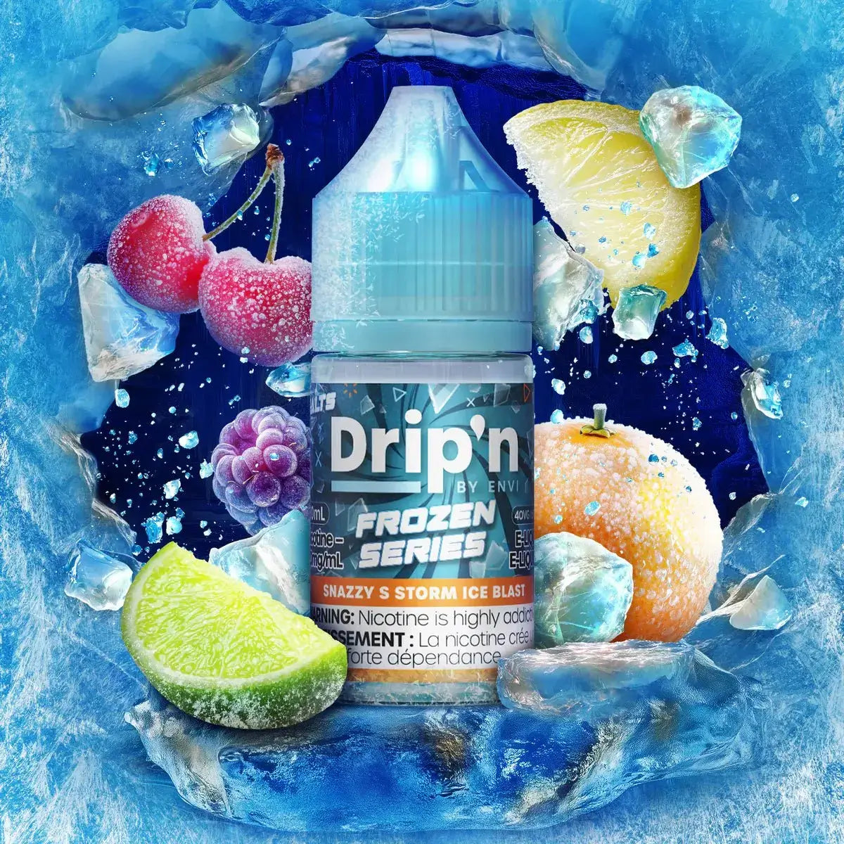 Drip'n Frozen - Snazzy S Storm Ice Blast - 30mL Salt Nic E-Liquid - Salt Nic E-Liquid - Vapeshop Mania