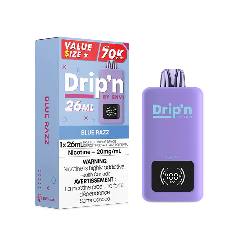Drip'n by Envi 70K Disposable - Blue Razz