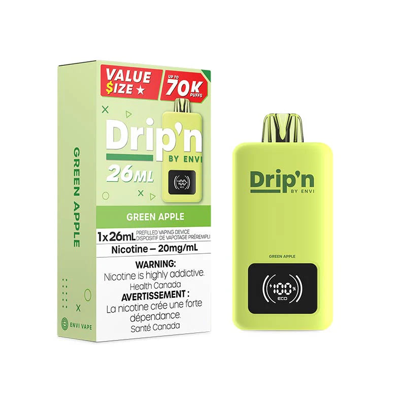 Drip'n by Envi 70K Disposable - Green Apple