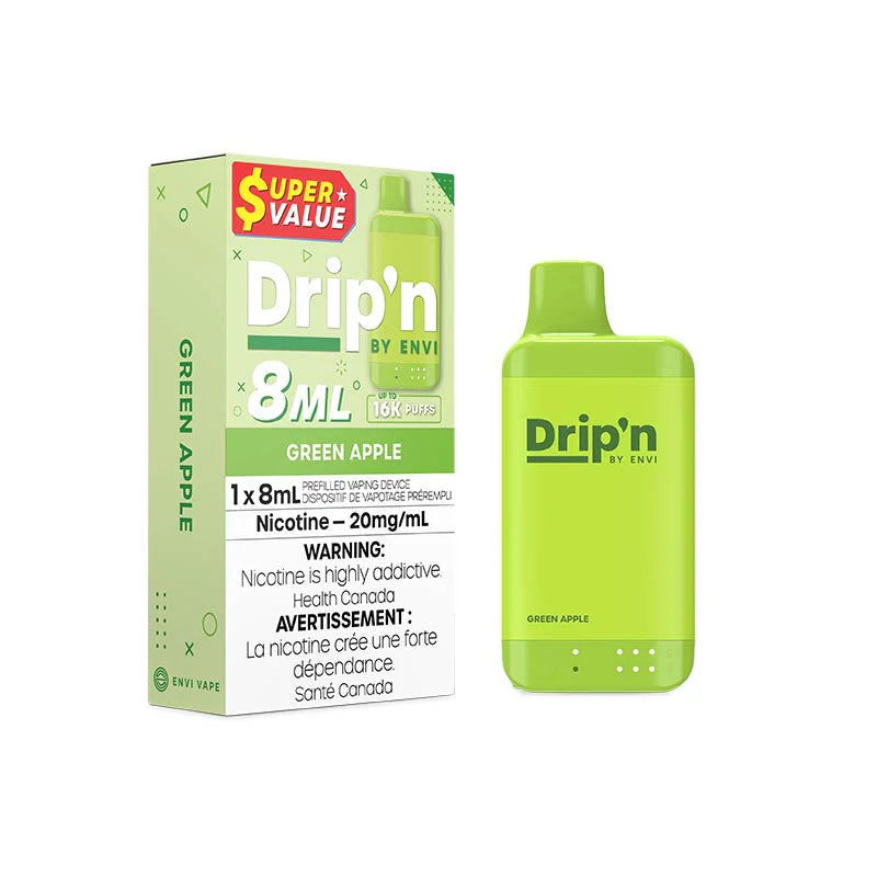 Drip'n by Envi 16K Disposable - Green Apple