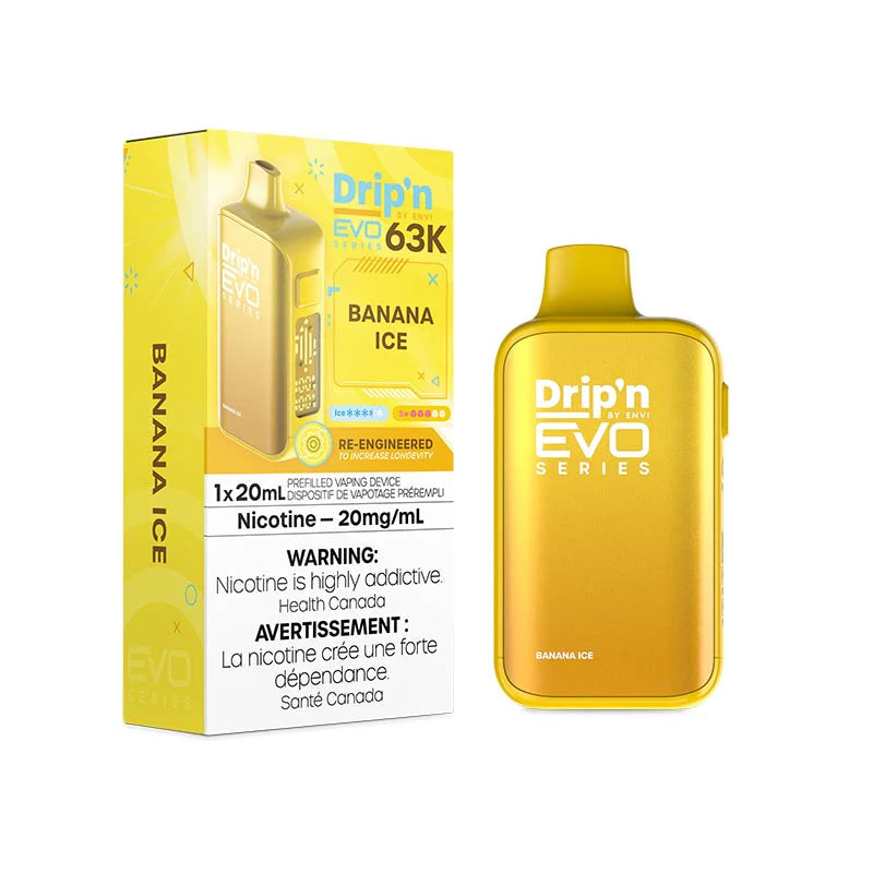 Drip'n EVO 63K - Banana Ice - Disposable Vape - Vapeshop Mania