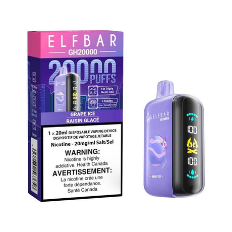 ELF Bar GH20K - Grape Ice - Vape jetable - Vapeshop Mania
