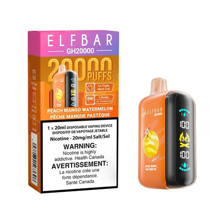 ELF Bar GH20K - Pêche Mangue Pastèque - Vape jetable - Vapeshop Mania