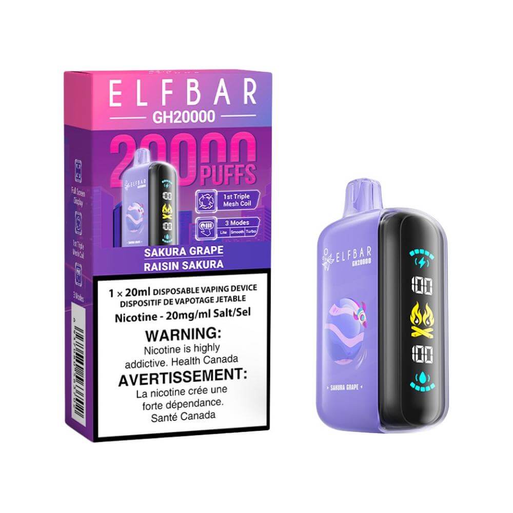 ELF Bar GH20K - Sakura Grape - Vape jetable - Vapeshop Mania