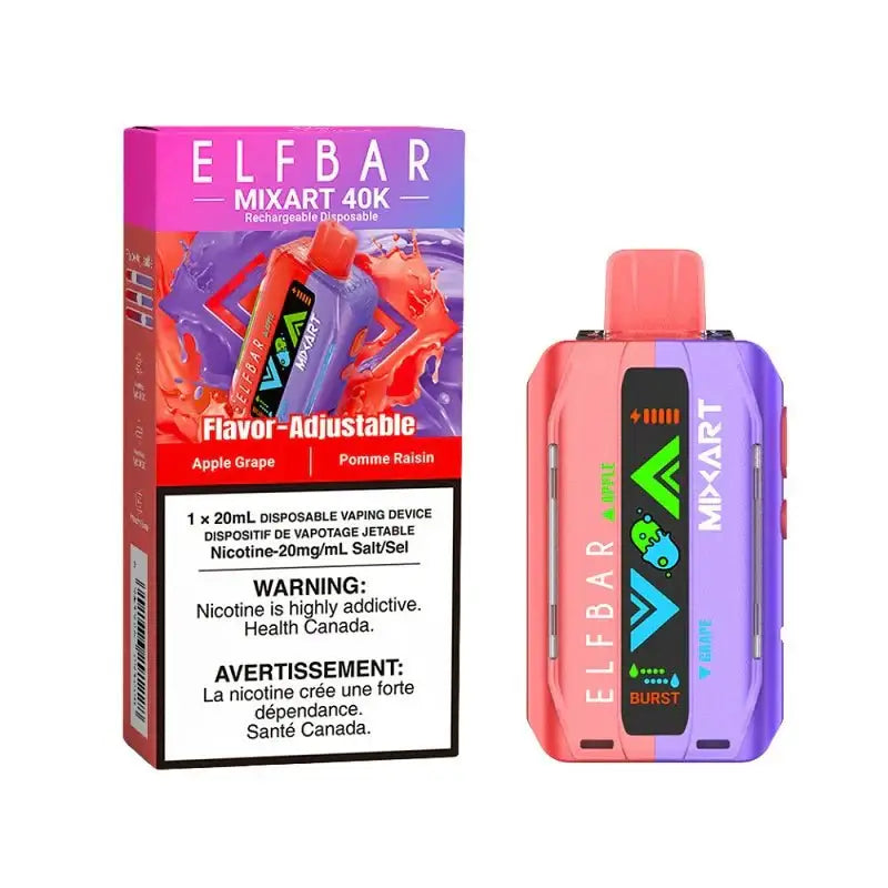 Elfbar MixArt 40K - Pomme-Raisin - Vape jetable - Vapeshop Mania