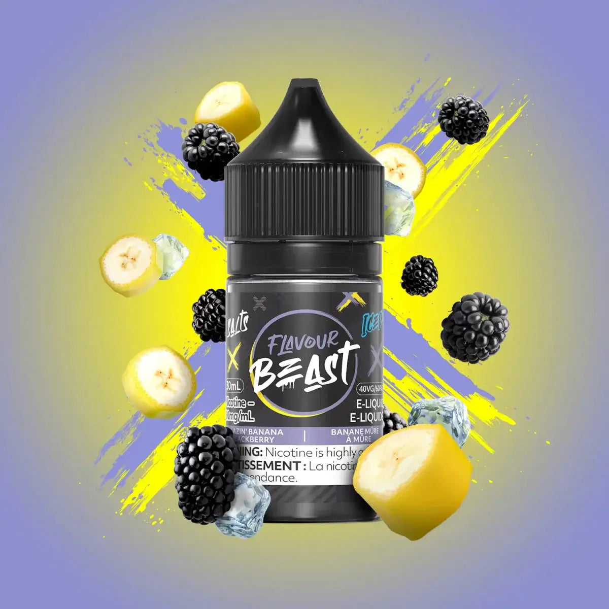Flavour Beast - Blazin' Banana Blackberry Ice - Salt Nic E-Liquid