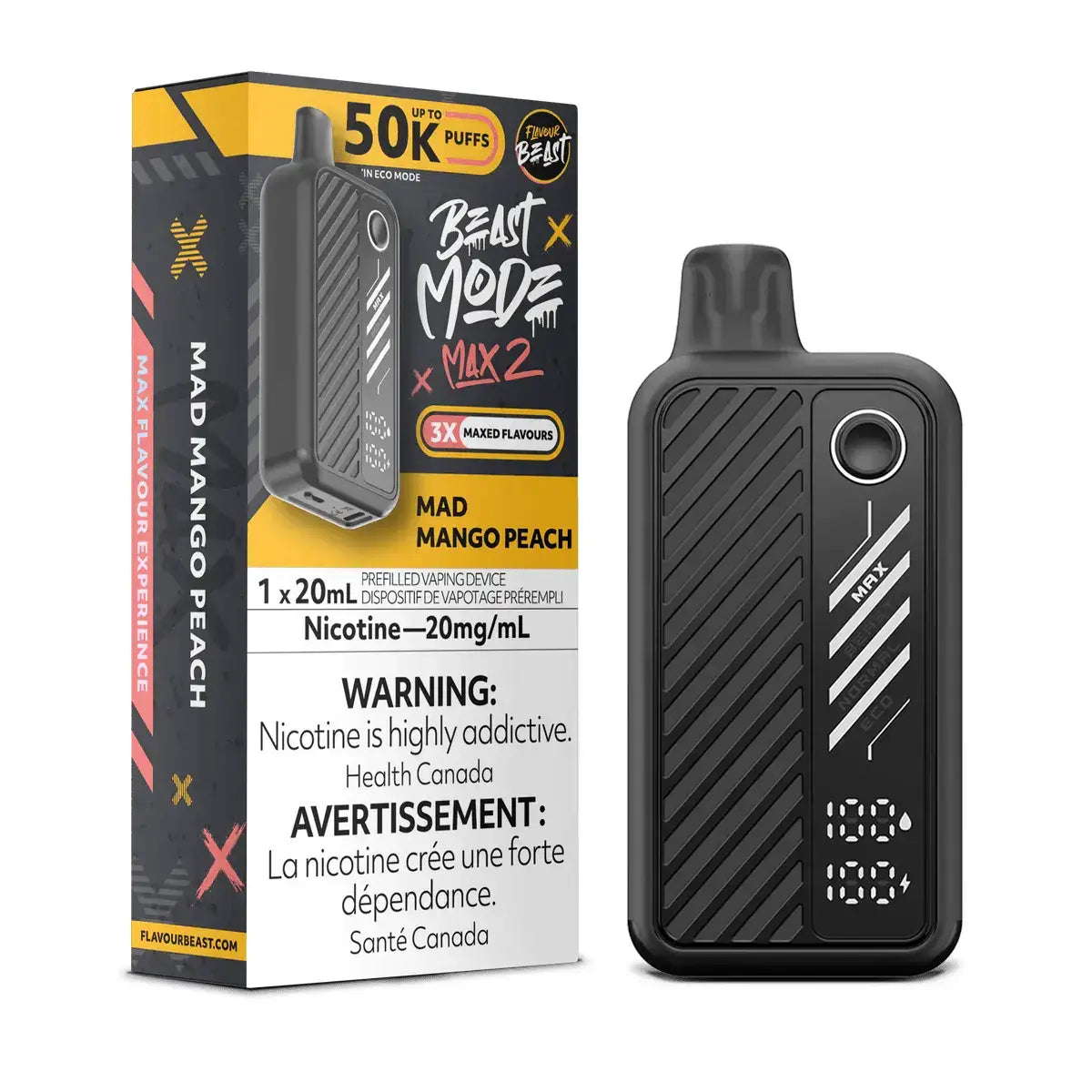 Flavour Beast Mode Max 2 50K - Mad Mango Peach