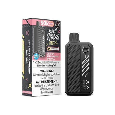Flavour Beast Mode Max 2 50K - STR8 UP Strawberry Banana Ice