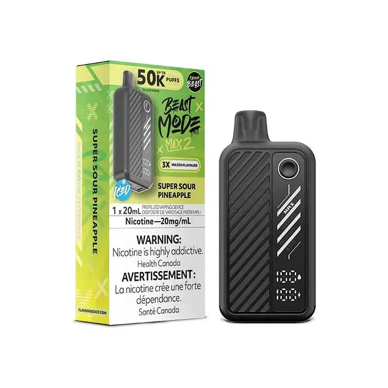 Flavour Beast Mode Max 2 50K - Super Sour Pineapple Ice