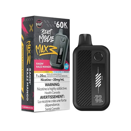 Flavour Beast Mode Max 3 60K - Ragin' Razz Mango Iced