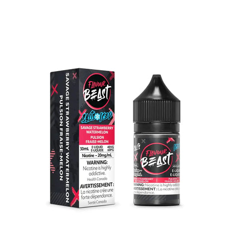 Flavour Beast - Savage Strawberry Watermelon Ice - Salt Nic E-Liquid