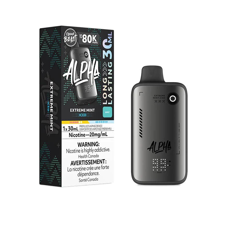 Flavour Beast Alpha 80K - Extreme Mint Iced - Disposable Vape - Vapeshop Mania