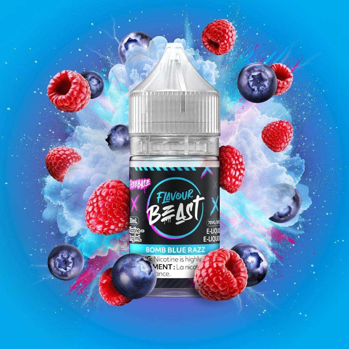 Flavour Beast - Bomb Blue Razz - E-Liquid - Freebase E-Liquid - Vapeshop Mania