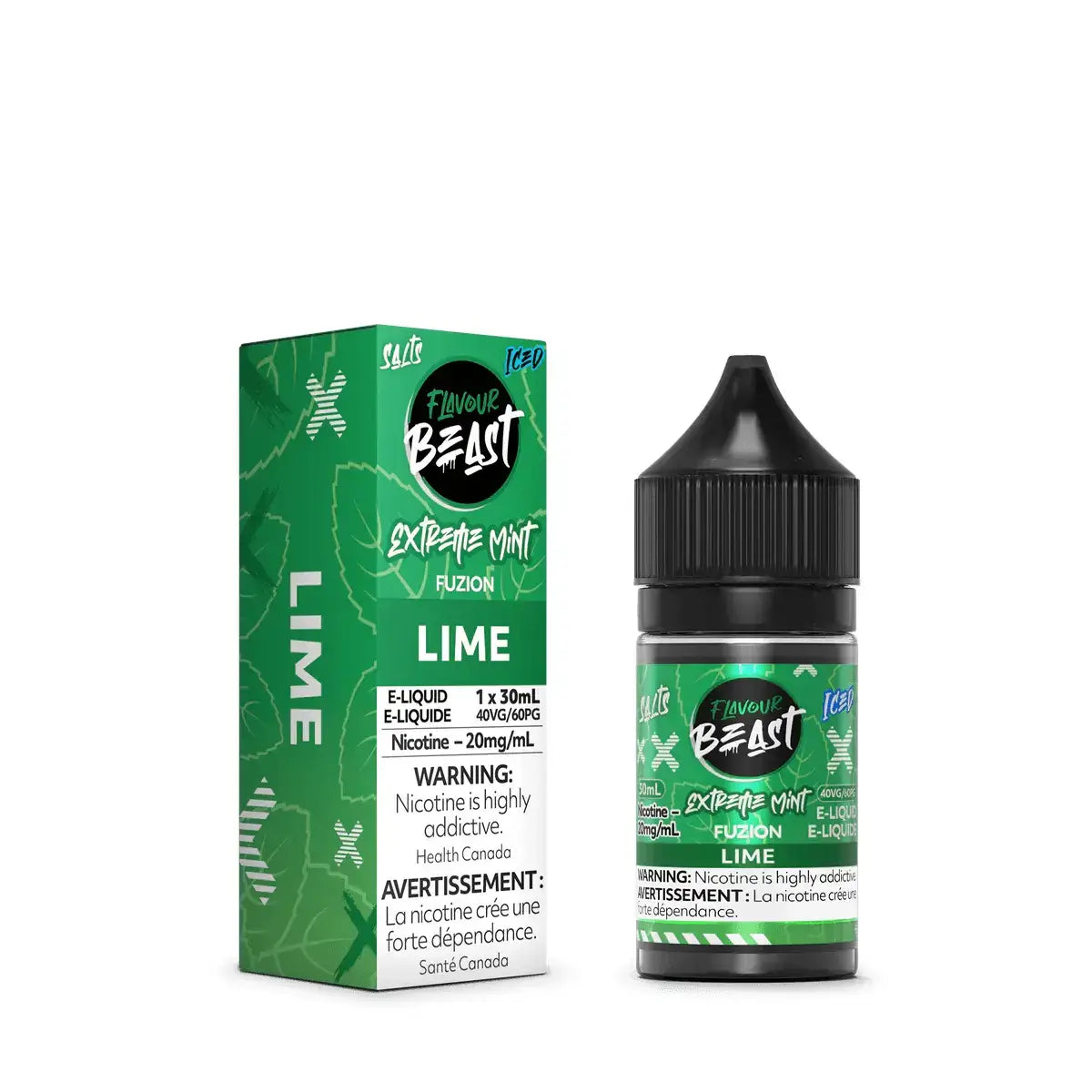 Flavour Beast - Extreme Mint Fuzion Lime (Iced) - Salt Nic E-Liquid - Salt Nic E-Liquid - Vapeshop Mania