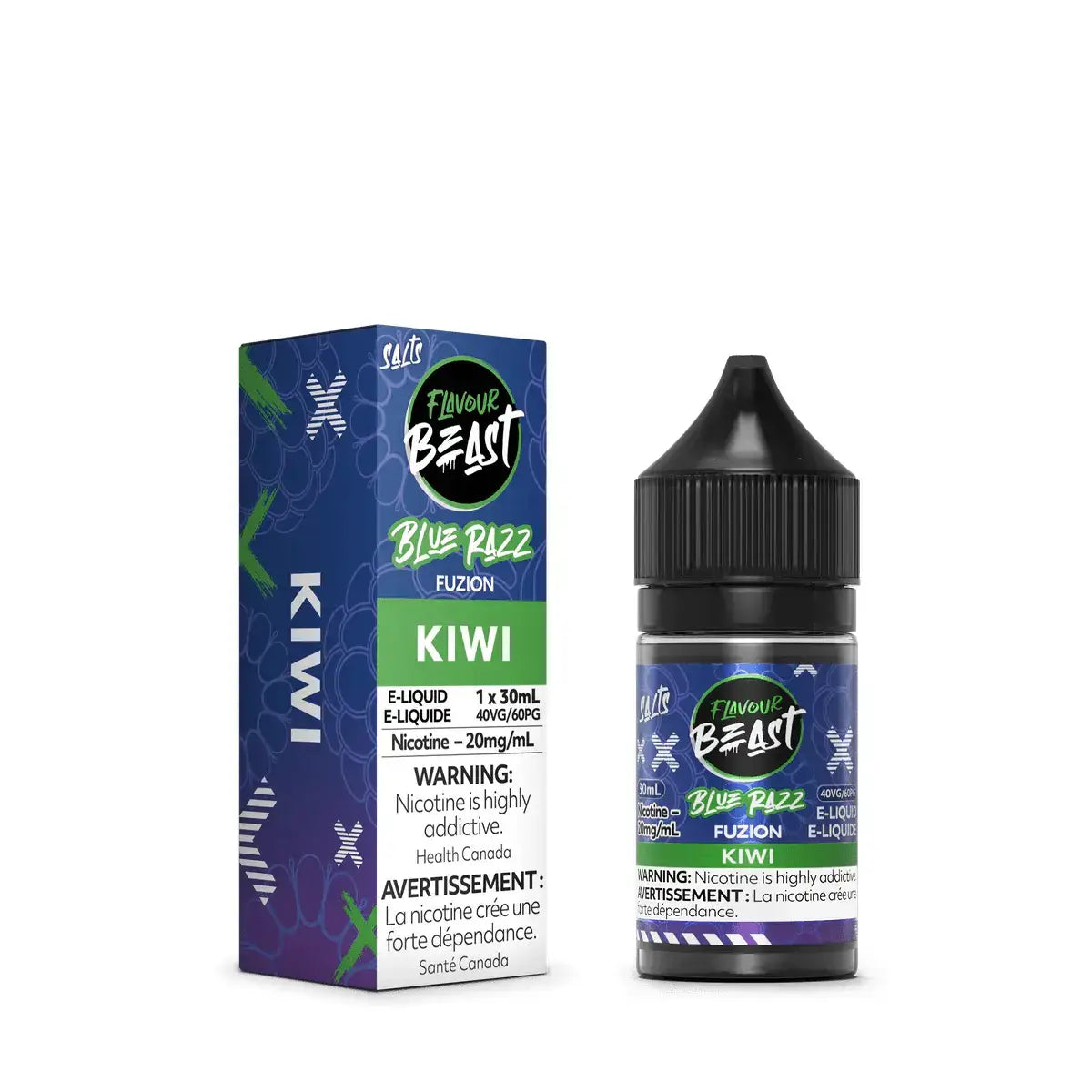 Flavour Beast Fuzion - Blue Razz Kiwi - Salt Nic E-Liquid - Salt Nic E-Liquid - Vapeshop Mania