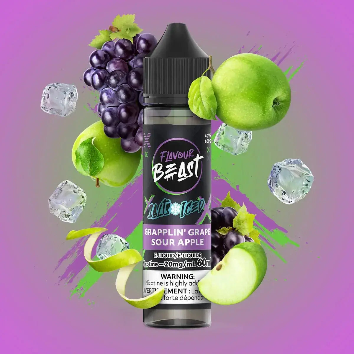 Flavour Beast - Grapplin' Grape Sour Apple Ice - E-liquide Salt Nic - E-liquide Salt Nic - Vapeshop Mania