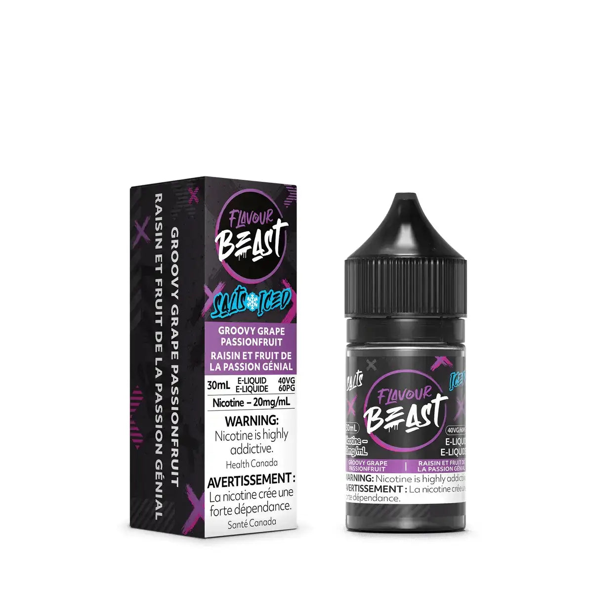 Flavour Beast - Groovy Grape Passionfruit Ice - Salt Nic E-Liquid - Salt Nic E-Liquid - Vapeshop Mania