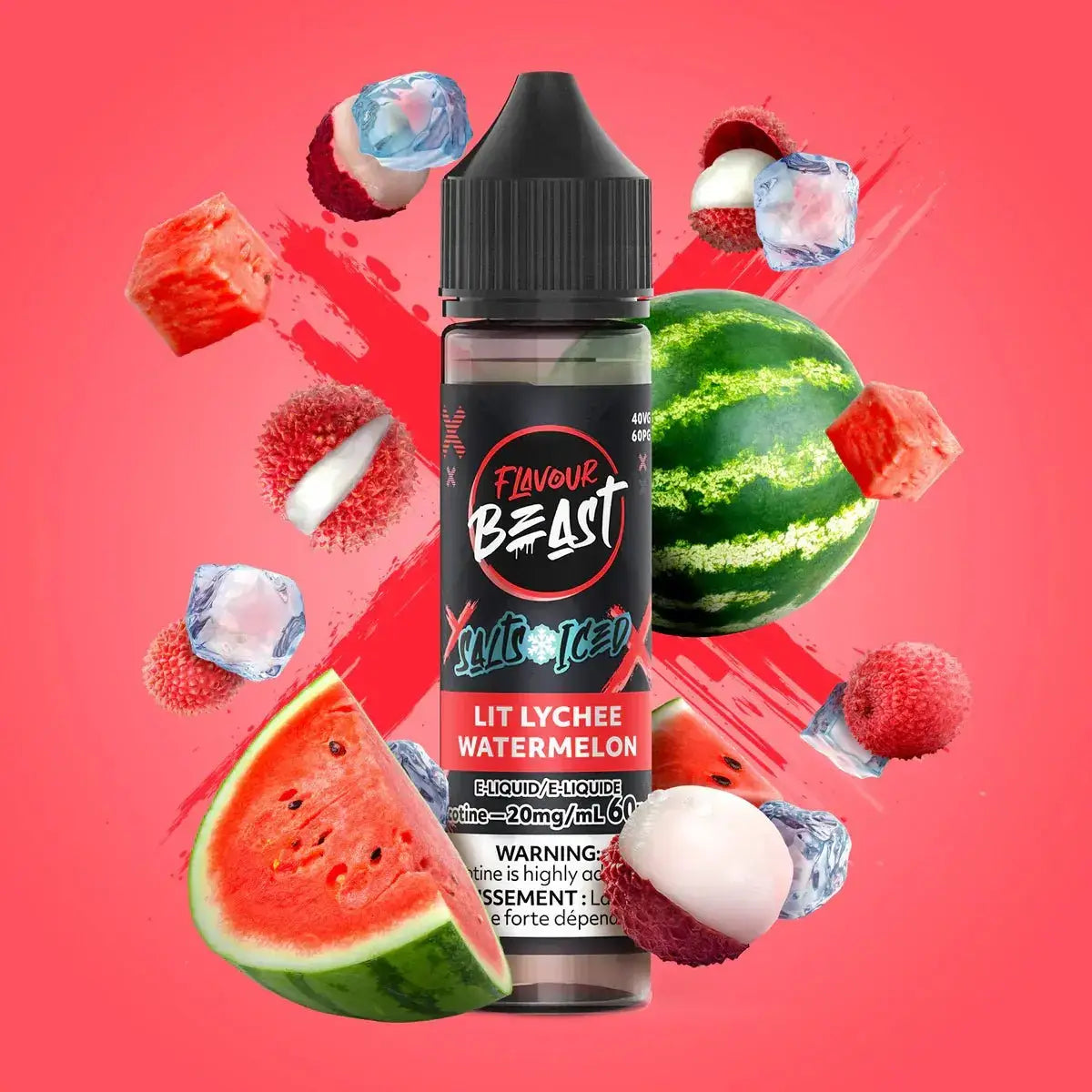 Flavour Beast - Lit Lychee Watermelon Ice - Salt Nic E-Liquid - Salt Nic E-Liquid - Vapeshop Mania