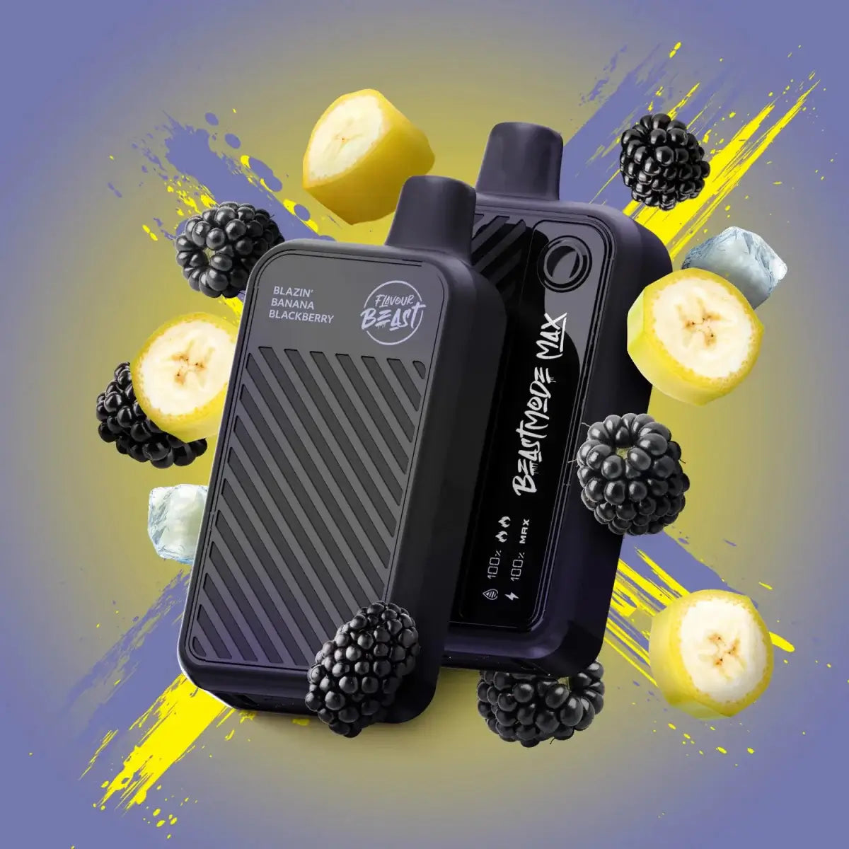 Flavour Beast Mode Max 18K - Blazin' Banana Blackberry Ice - Vape jetable - Vapeshop Mania