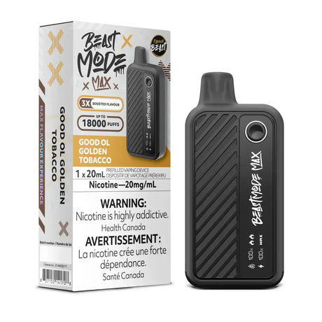 Flavour Beast Mode Max 18K - Good Ol Golden Tobacco - Disposable Vape - Vapeshop Mania