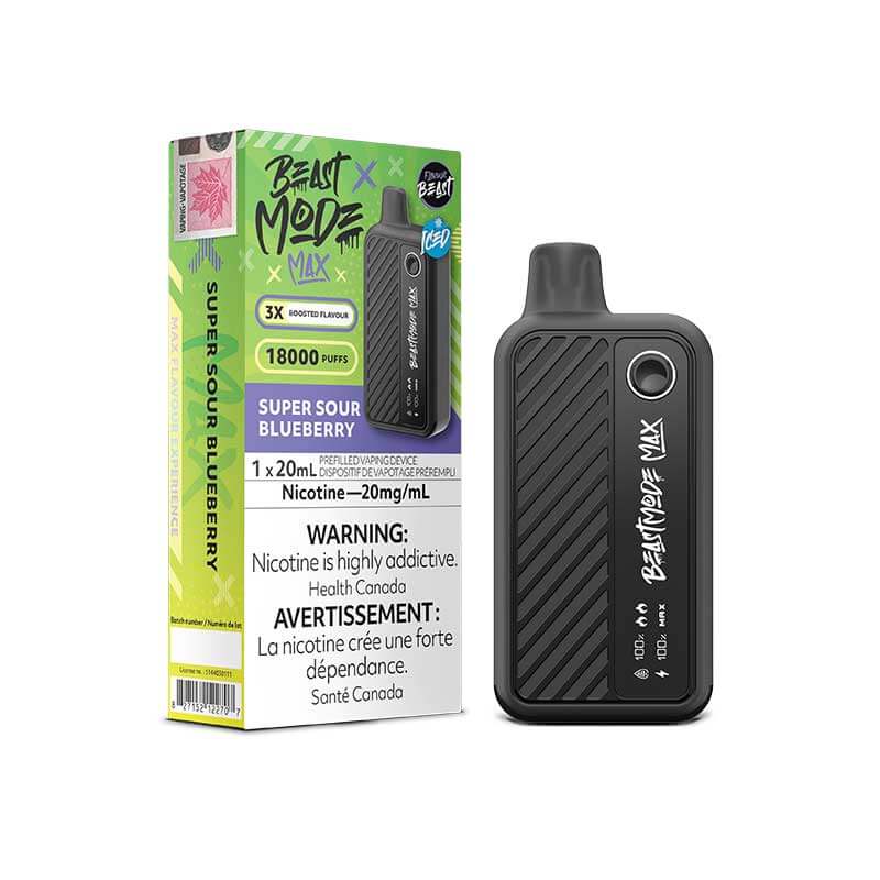Flavour Beast Mode Max 18K - Super Sour Blueberry - Disposable Vape - Vapeshop Mania