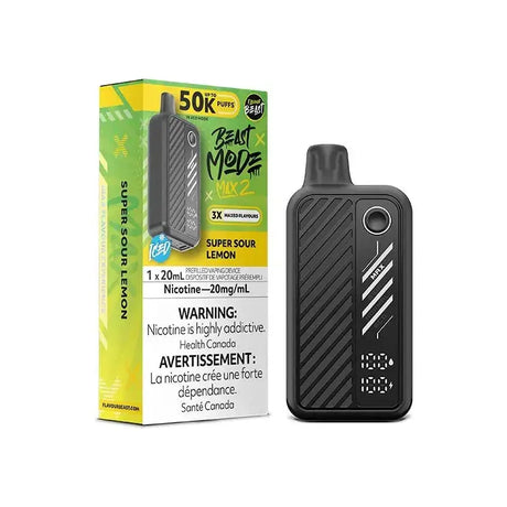 Flavour Beast Mode Max 2 50K - Super Sour Lemon Ice - Disposable Vape - Vapeshop Mania