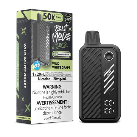 Flavour Beast Mode Max 2 50K - Wild White Grape Ice - Disposable Vape - Vapeshop Mania