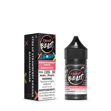 Flavour Beast - STR8 UP Strawberry Banana Ice - Salt Nic E-Liquid - Salt Nic E-Liquid - Vapeshop Mania