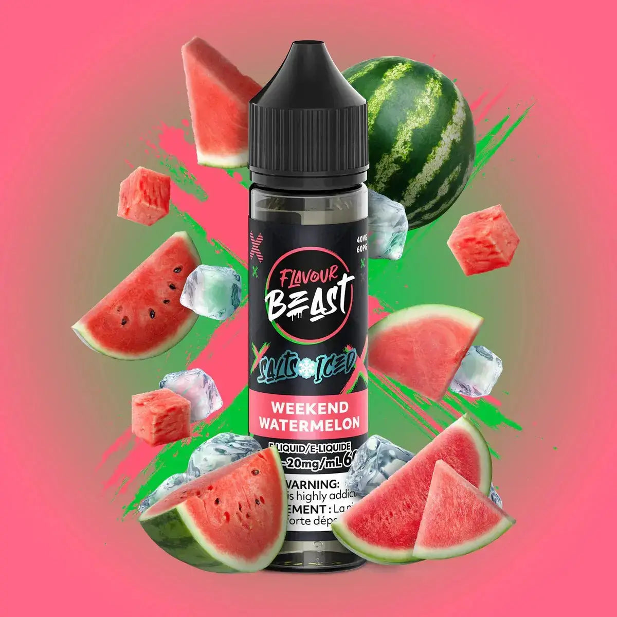 Flavour Beast - Weekend Watermelon Iced - E-liquide Salt Nic - E-liquide Salt Nic - Vapeshop Mania