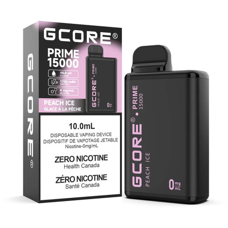 GCore Prime 15K 0mg - Peach Ice - Vape jetable - Vapeshop Mania