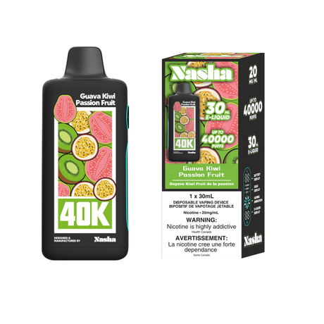 Nasha 40K - Goyave, kiwi et fruit de la passion - Cigarette électronique jetable - Vapeshop Mania