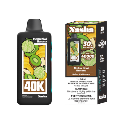 Nasha 40K - Melon, kiwi et banane - Cigarette électronique jetable - Vapeshop Mania