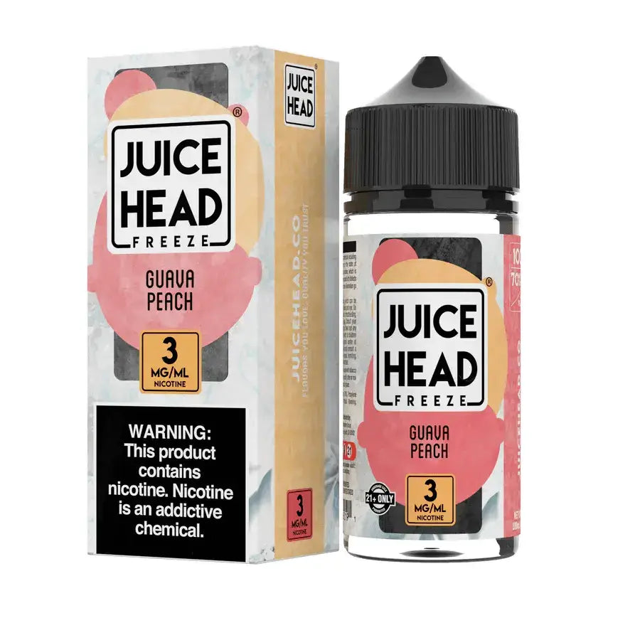Juice Head - Guava Peach FREEZE - 100mL E-Liquid - Freebase E-Liquid - Vapeshop Mania