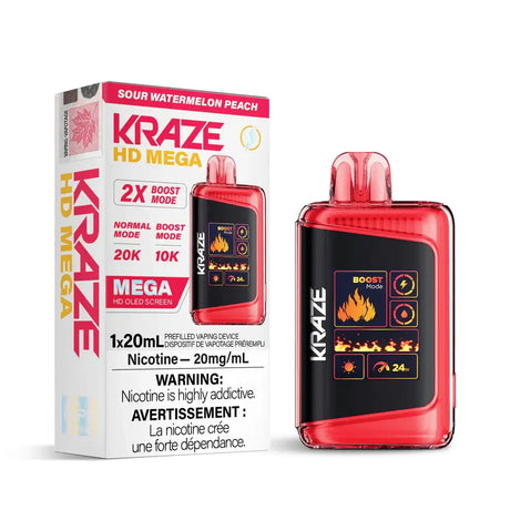 Kraze HD Mega 20K - Sour Watermelon Peach