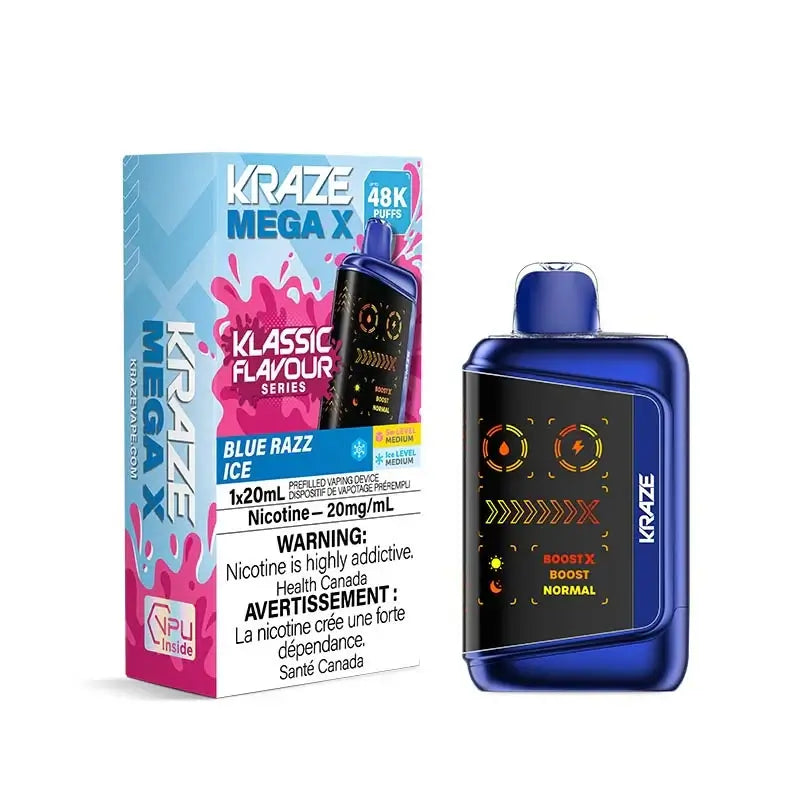 Kraze Mega X 48K - Blue Razz Ice