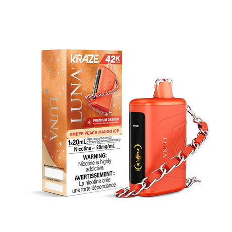 Kraze Luna 42K Disposable - Amber Peach Mango Ice - Vapeshop Mania