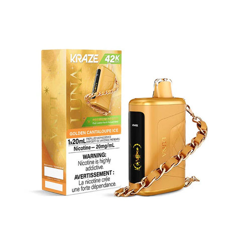 Kraze Luna 42K Disposable - Golden Cantaloupe Ice - Vapeshop Mania