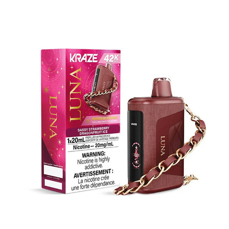 Kraze Luna 42K Disposable - Sassy Strawberry Dragonfruit Ice - Vapeshop Mania