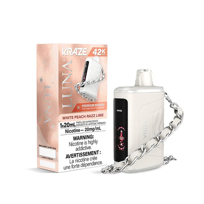 Kraze Luna 42K Disposable - White Peach Razz Lime - Vapeshop Mania