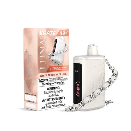 Kraze Luna 42K Disposable - White Peach Razz Lime - Vapeshop Mania
